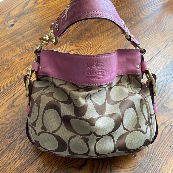 Coach Bags Coach Signature Zoe Shoulder Bag Pink Poshmark